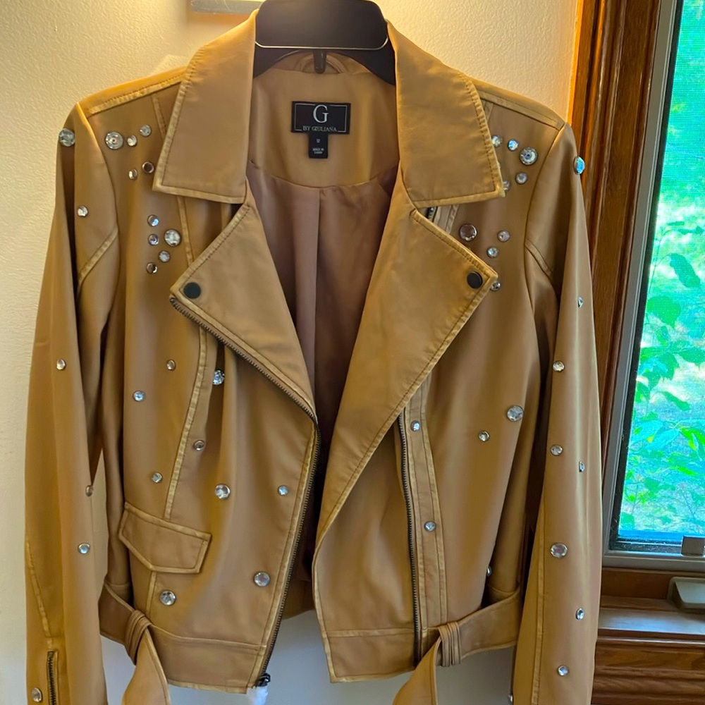 G by Juliana faux leather embellished jacket. BRAND NEW NEVER WORN